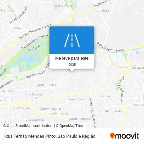 Rua Fernão Mendes Pinto mapa