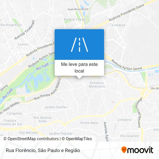 Rua Florêncio mapa