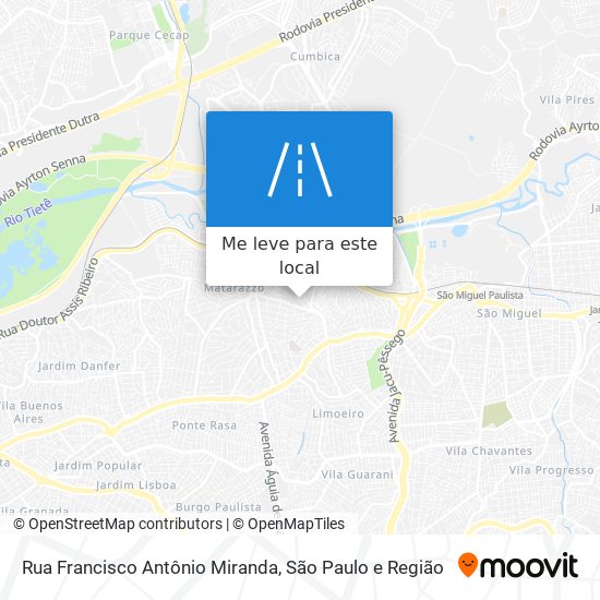 Rua Francisco Antônio Miranda mapa