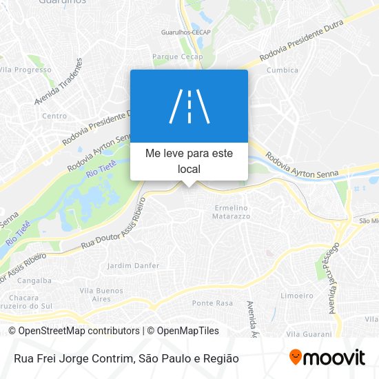 Rua Frei Jorge Contrim mapa