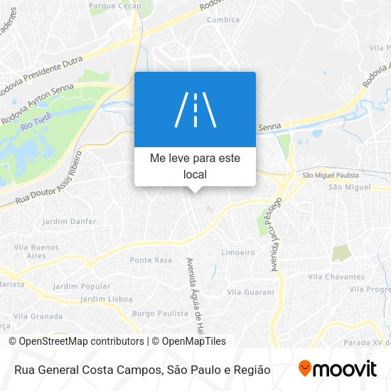 Rua General Costa Campos mapa