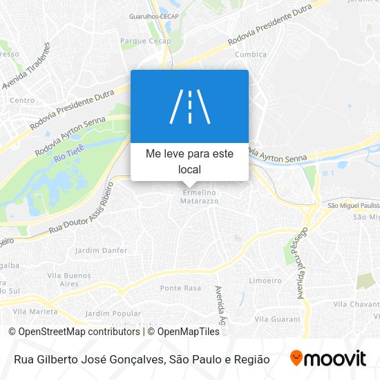 Rua Gilberto José Gonçalves mapa