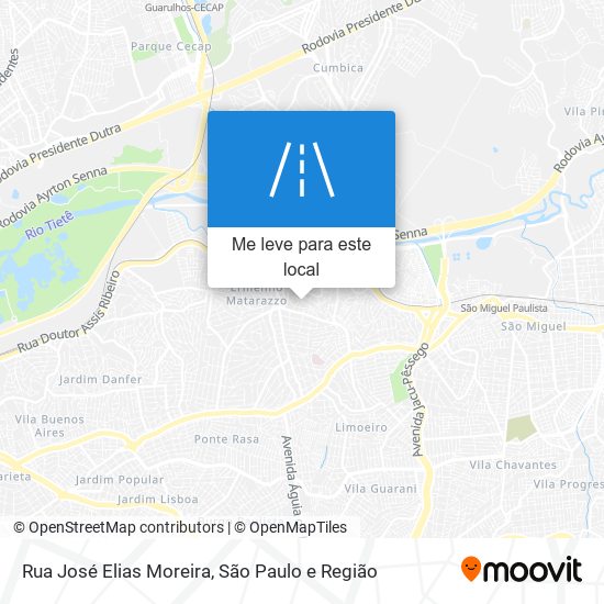 Rua José Elias Moreira mapa