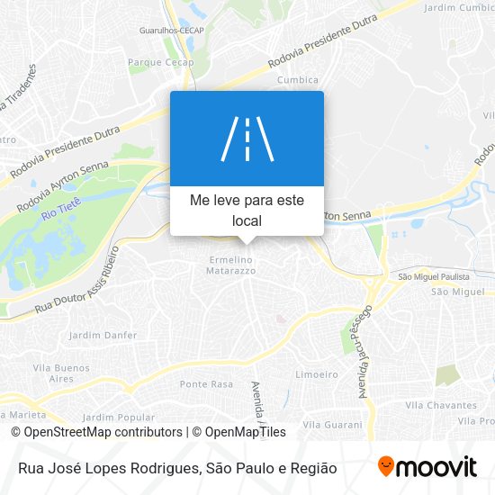 Rua José Lopes Rodrigues mapa