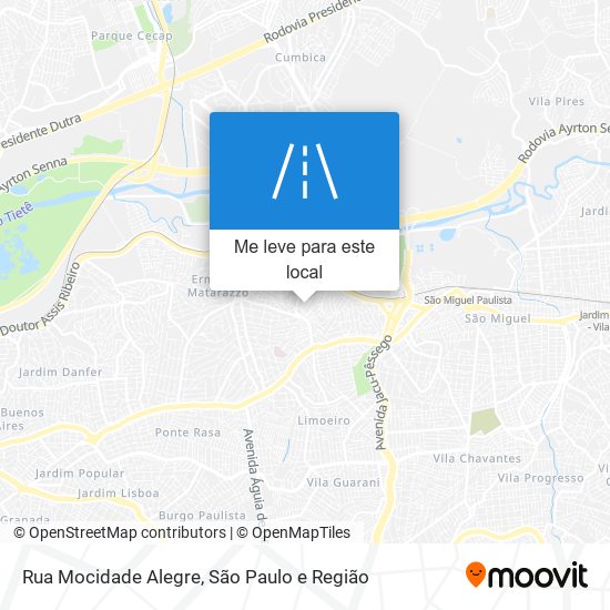 Rua Mocidade Alegre mapa