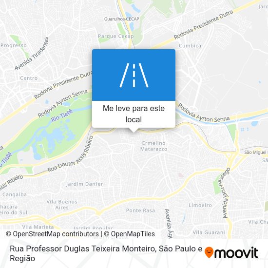 Rua Professor Duglas Teixeira Monteiro mapa