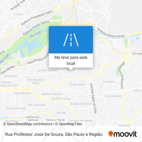 Rua Professor José De Souza mapa