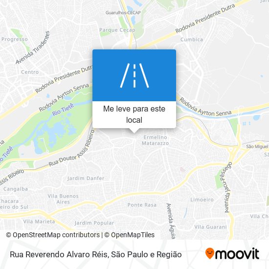 Rua Reverendo Alvaro Réis mapa