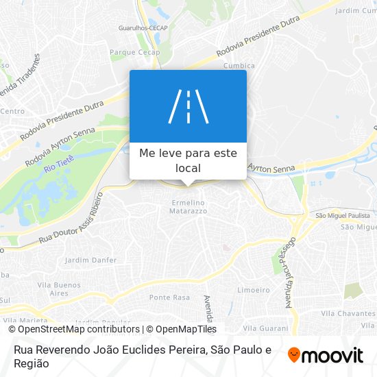 Rua Reverendo João Euclides Pereira mapa