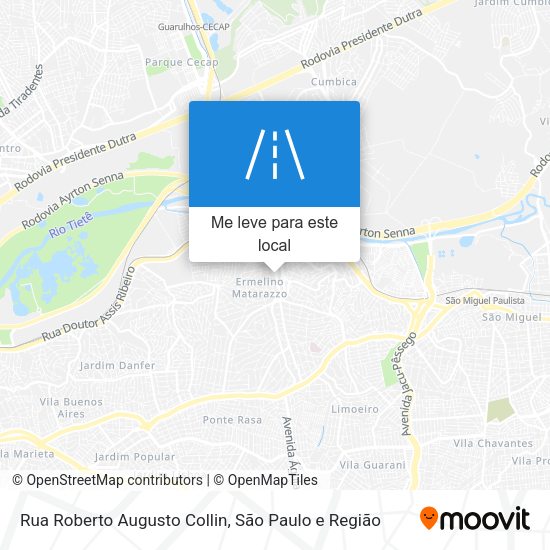 Rua Roberto Augusto Collin mapa