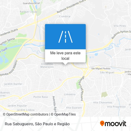 Rua Sabugueiro mapa