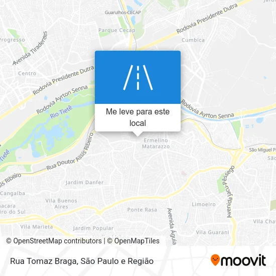 Rua Tomaz Braga mapa