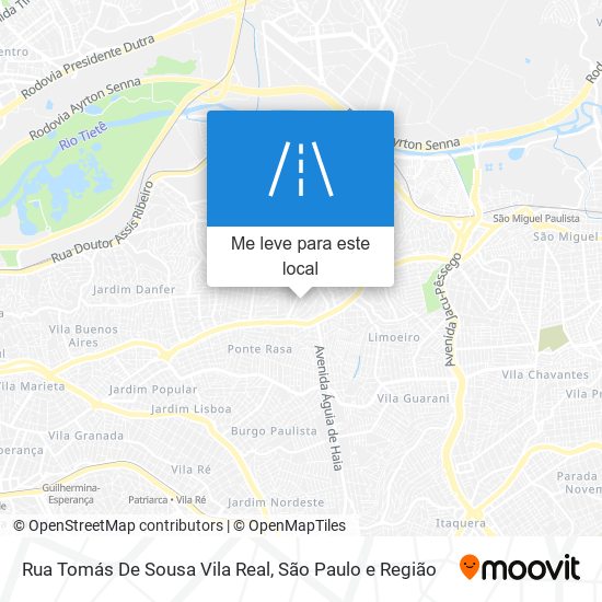 Rua Tomás De Sousa Vila Real mapa