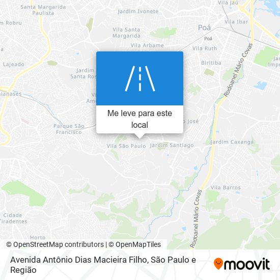 Avenida Antônio Dias Macieira Filho mapa