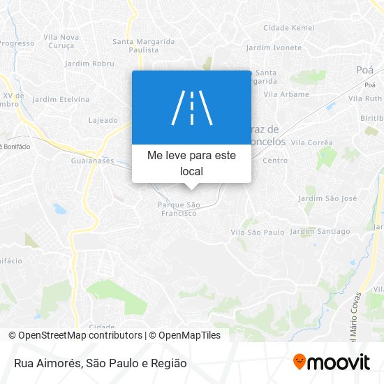 Rua Aimorés mapa