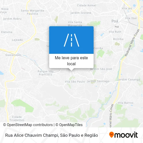 Rua Alice Chauvim Champi mapa