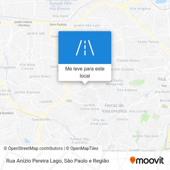 Rua Anizio Pereira Lago mapa