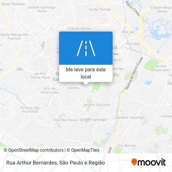 Rua Arthur Bernardes mapa
