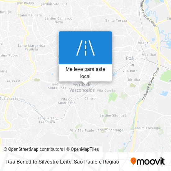 Rua Benedito Silvestre Leite mapa