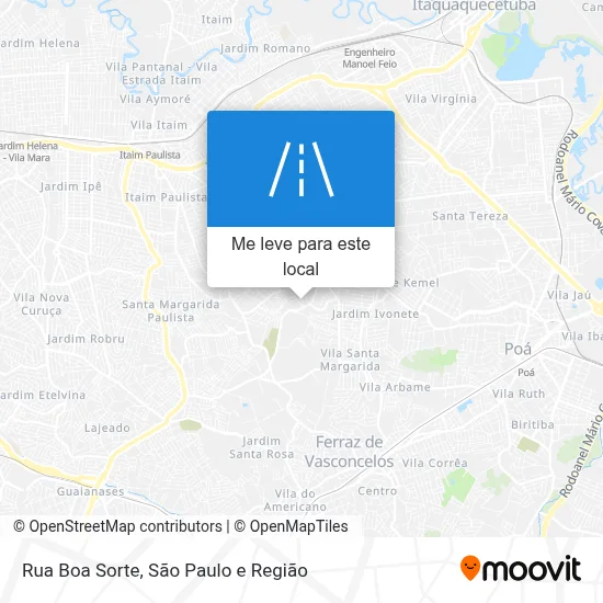 Rua Boa Sorte mapa