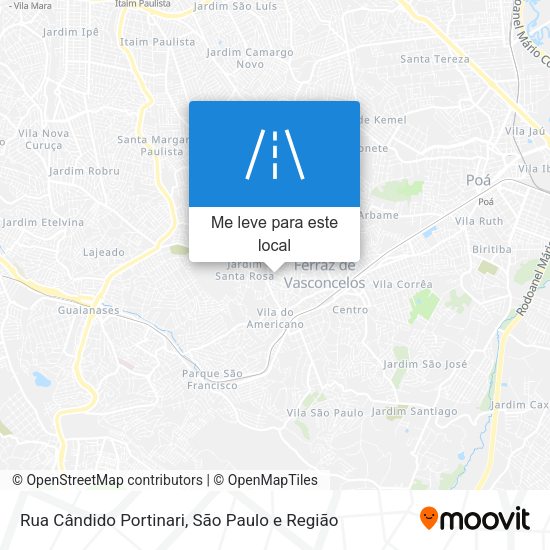 Rua Cândido Portinari mapa