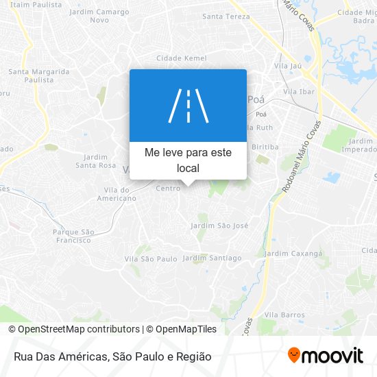 Rua Das Américas mapa