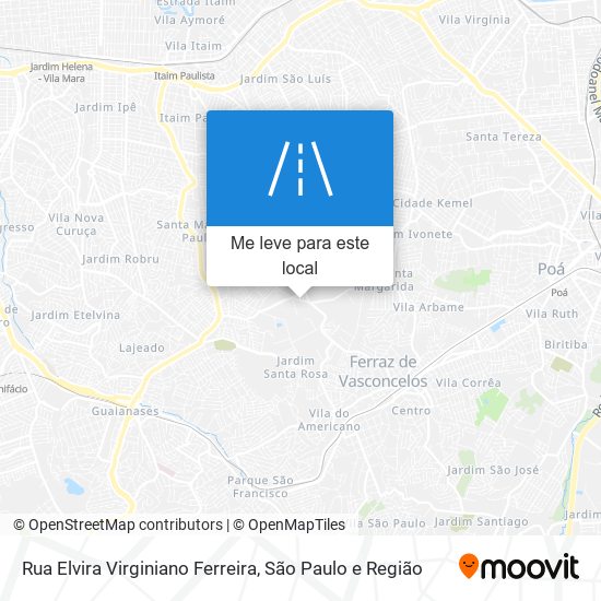 Rua Elvira Virginiano Ferreira mapa