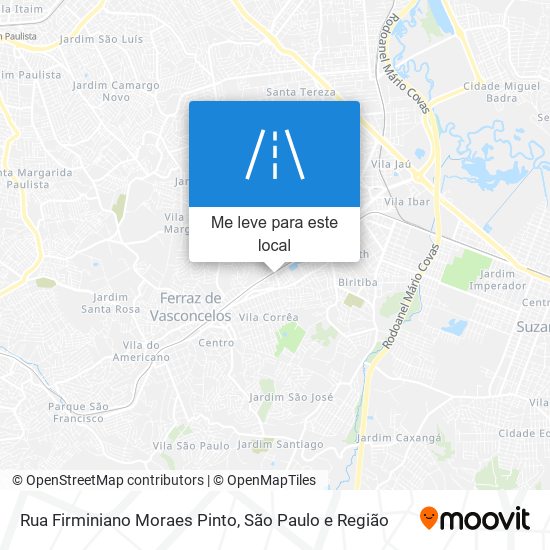 Rua Firminiano Moraes Pinto mapa