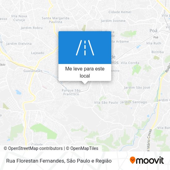 Rua Florestan Fernandes mapa