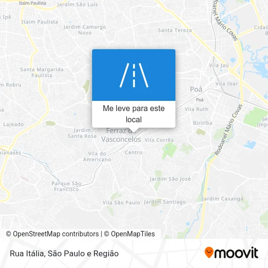 Rua Itália mapa