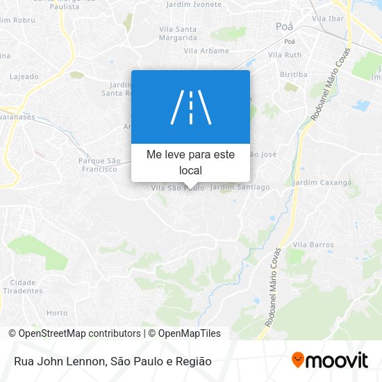Rua John Lennon mapa