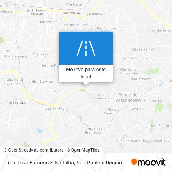 Rua José Esmério Silva Filho mapa