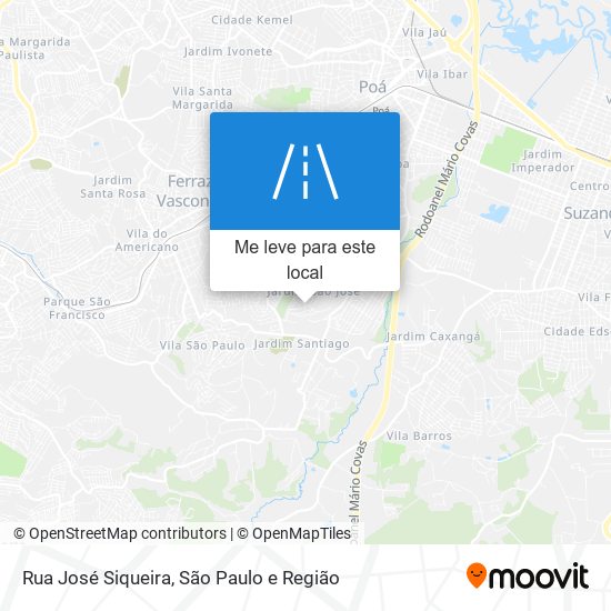 Rua José Siqueira mapa