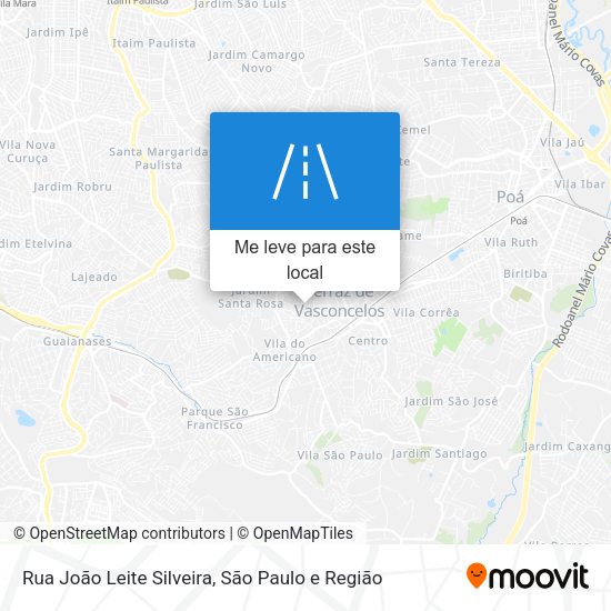 Rua João Leite Silveira mapa