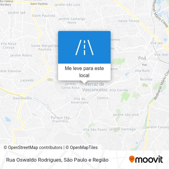 Rua Oswaldo Rodrigues mapa