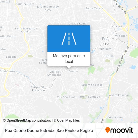 Rua Osório Duque Estrada mapa