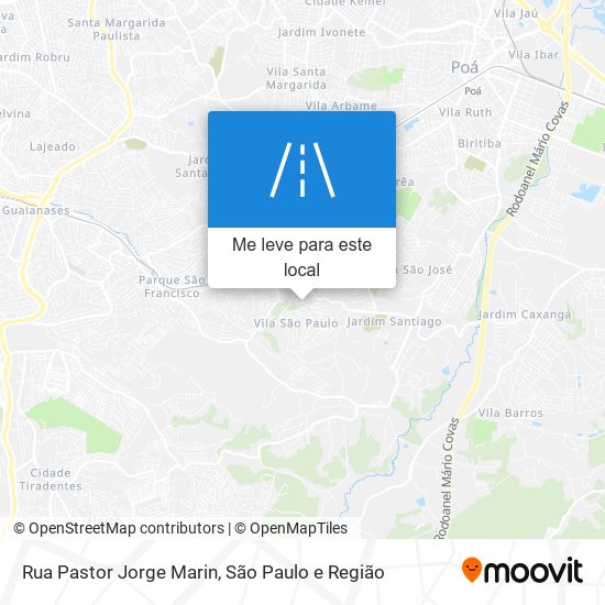 Rua Pastor Jorge Marin mapa