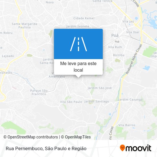 Rua Pernembuco mapa