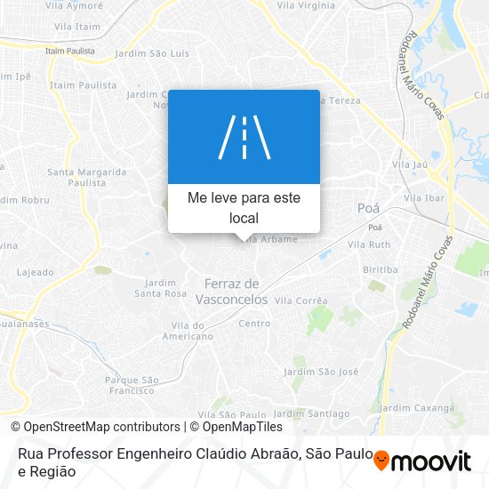 Rua Professor Engenheiro Claúdio Abraão mapa