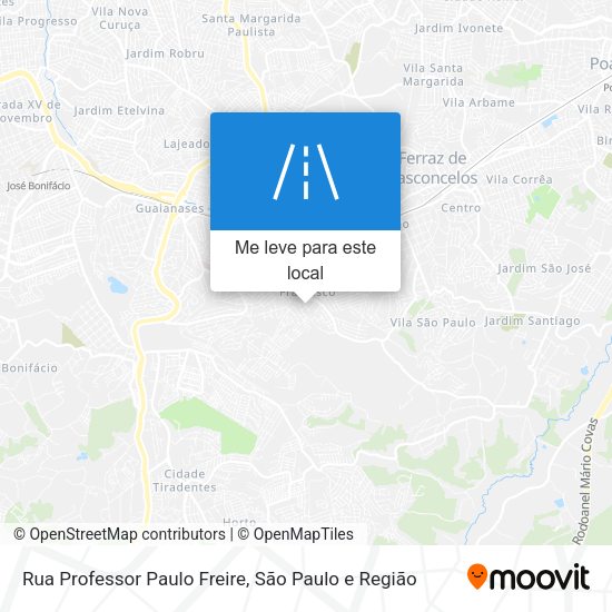 Rua Professor Paulo Freire mapa
