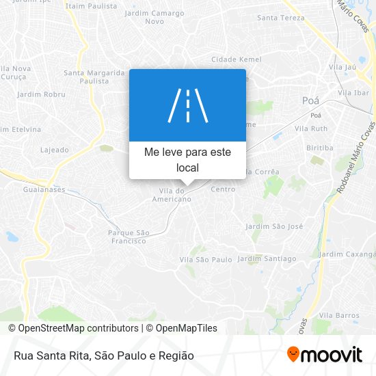 Rua Santa Rita mapa
