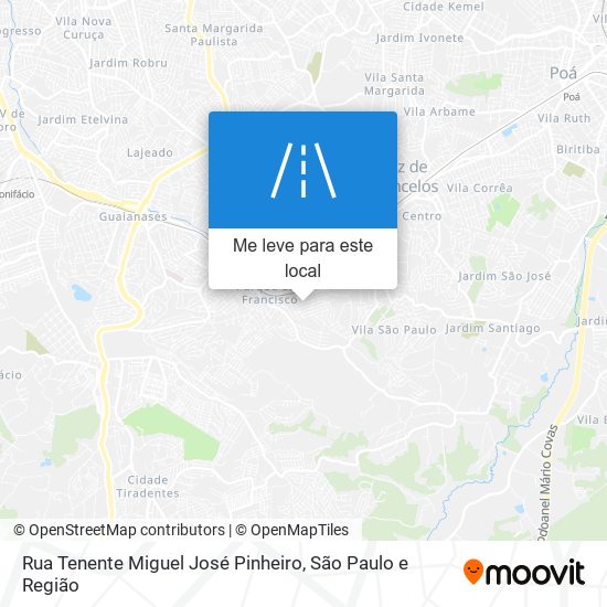 Rua Tenente Miguel José Pinheiro mapa