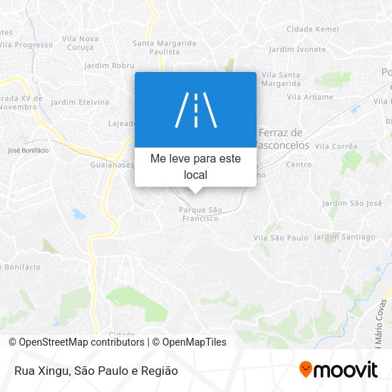Rua Xingu mapa