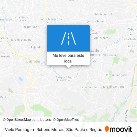 Viela Passagem Rubens Morais mapa