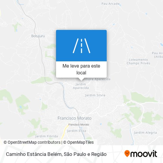 Caminho Estância Belém mapa