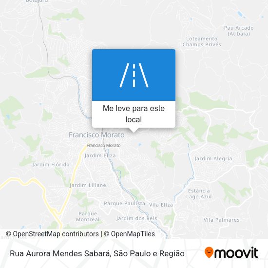Rua Aurora Mendes Sabará mapa