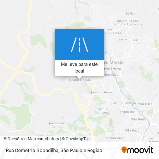 Rua Demétrio Bobadilha mapa