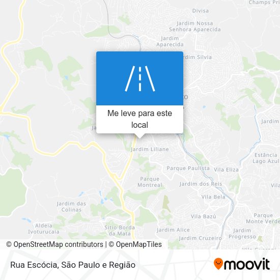 Rua Escócia mapa