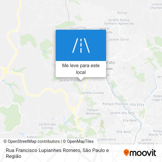Rua Francisco Lupianhes Romero mapa
