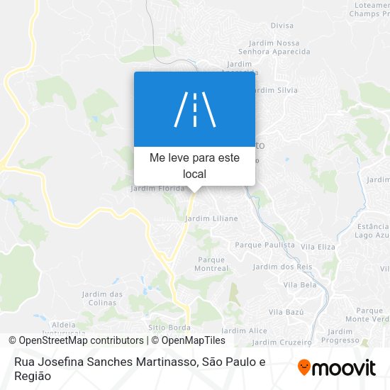 Rua Josefina Sanches Martinasso mapa